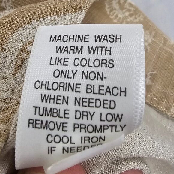 Croft & Barrow Tan Paisley Boho Cotton Preppy Trucker Jacket 18 - Picture 14 of 15